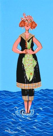 Lady with a Green Fish-
